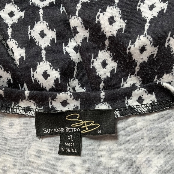 SUZANNE BETRO Poly Spandex Empire Waist Maxi Dress Dolman Sleeves US Sz XL - Picture 4 of 9